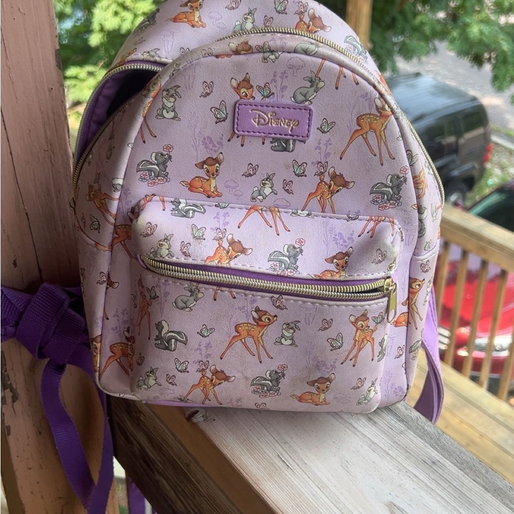Disney Purple Mini Backpack Whimsical Design